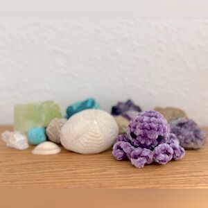 Keychain Mini Velvet Purple Octopus Plushie Handmade Crochet